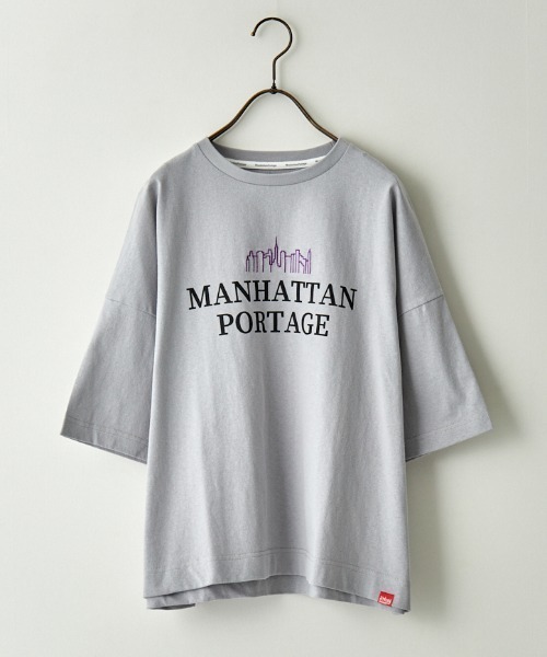 「Manhattan Portage」 半袖Tシャツ F グレー レディース_画像2