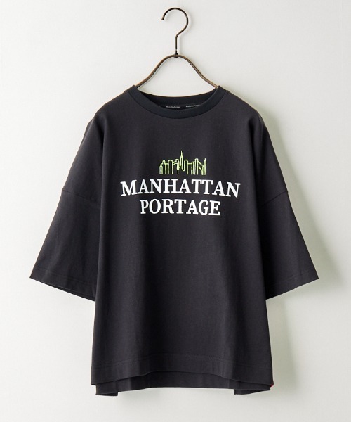 「Manhattan Portage」 半袖Tシャツ F グレー レディース_画像3