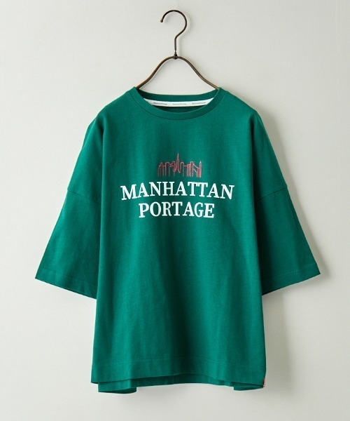 「Manhattan Portage」 半袖Tシャツ F グレー レディース_画像4