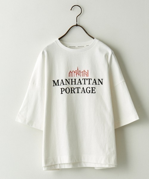 「Manhattan Portage」 半袖Tシャツ F グレー レディース_画像8