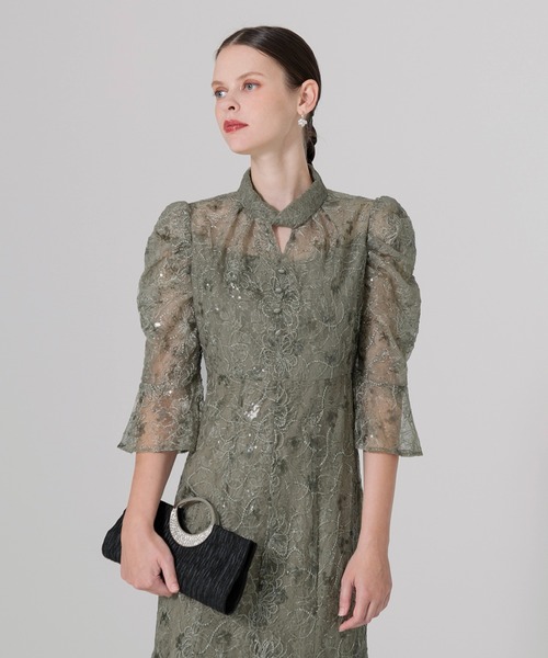 Leja（レジャ） 7分袖ワンピース SMALL グレー レディース : ZOZOTOWN