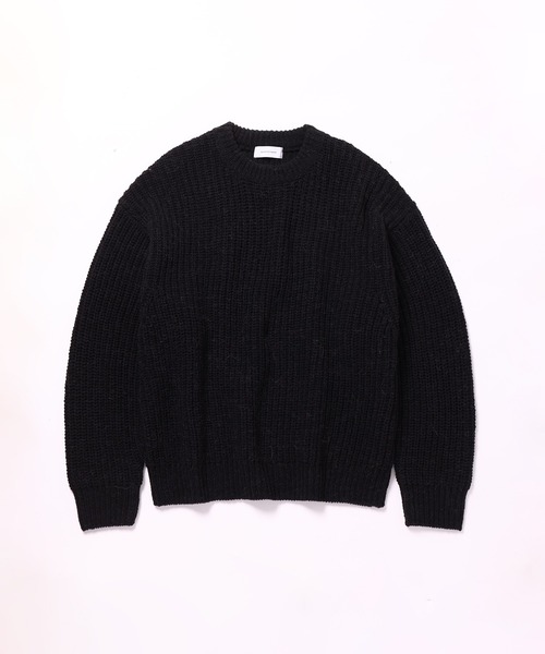 「ADAM ET ROPE'」 長袖ニット M ブラック メンズ
