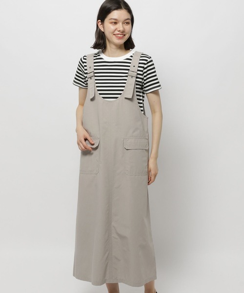 niko and…（ニコアンド） サロペットスカート MEDIUM グリーン