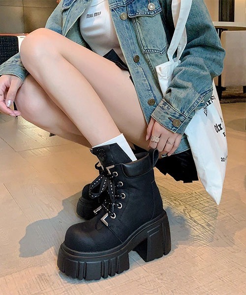 gossip!ロサンゼルス ブーツ Y2K「1足3役」コンバーチブル 超厚底