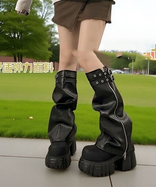 gossip!ロサンゼルス ブーツ Y2K「1足3役」コンバーチブル 超厚底