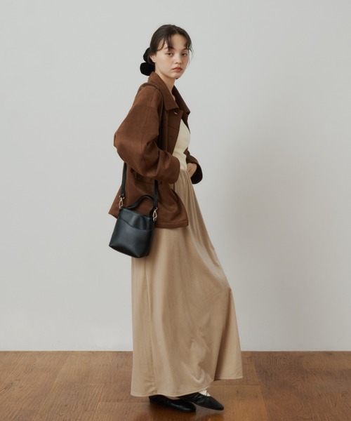 OLUN ニュアンスショルダーバッグ キャメル オルン きりまる OLUN ショルダーバッグ バッグ nuance shoulder bag/ニュアンス