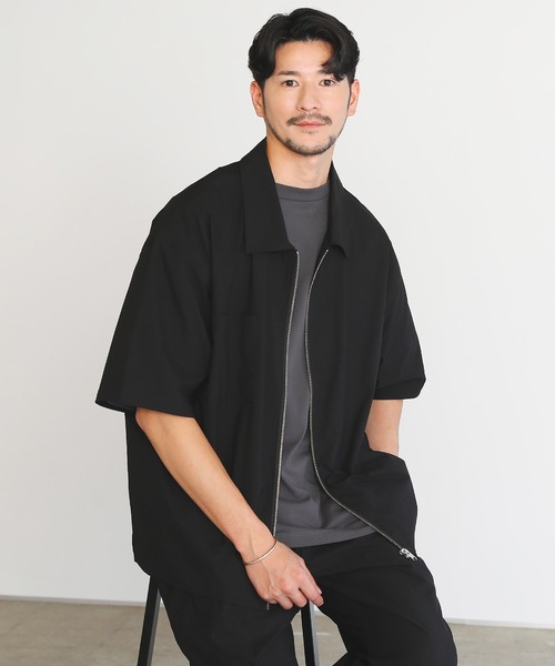 「SPU」 半袖シャツ M ブラック メンズ_画像5