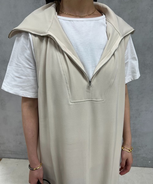 「un dix cors」 ノースリーブワンピース MEDIUM ブラック レディース_画像9