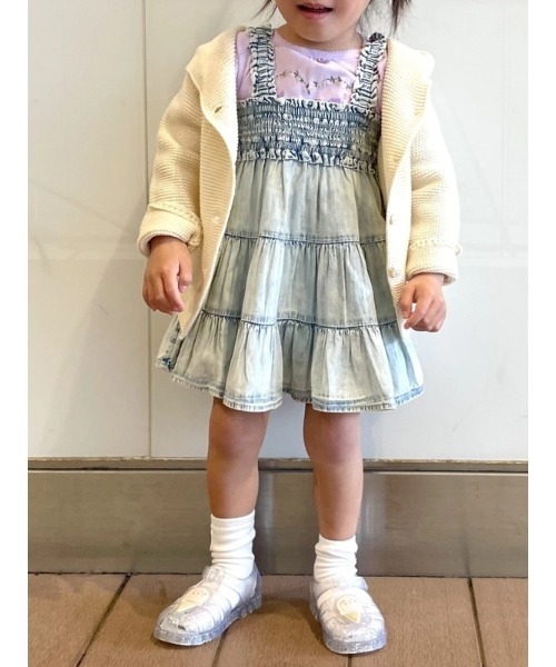 GAP（ギャップ） ワンピース デニム ティアード ワンピース (ベビー 