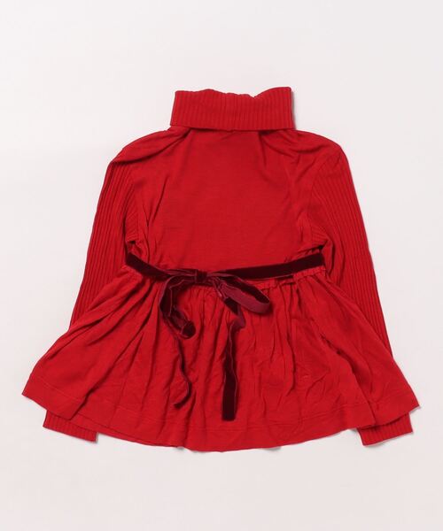 「MONNALISA」 「KIDS」長袖カットソー 4Y レッド キッズ_画像2