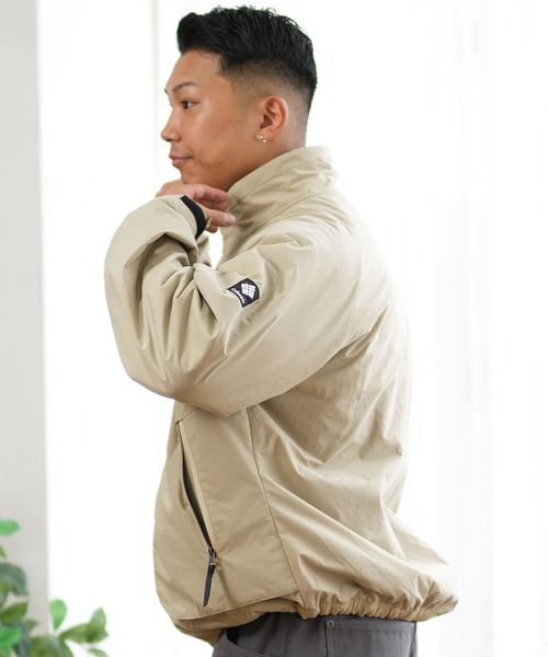 ドゥロワー コットン ジャケット ブルゾン ペプラム ベージュ S 日本製 ブルゾン POWDER COTTON SWING TOP