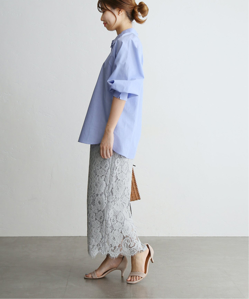 「La TOTALITE」 ロングスカート 38 グレー レディース_画像3