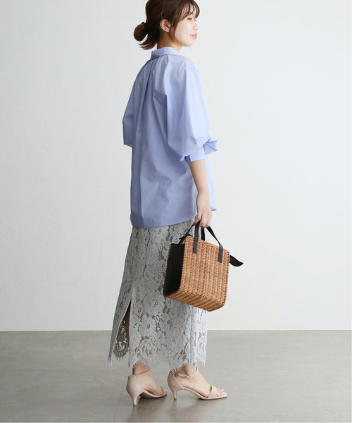 「La TOTALITE」 ロングスカート 38 グレー レディース_画像4