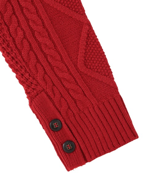 「ACLENT」 ニットカーディガン FREE ネイビー レディース_画像9