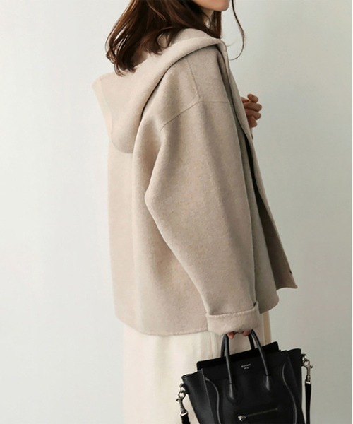 「MAISON DE THERESE」 ジップアップパーカー M ブラック レディース_画像3