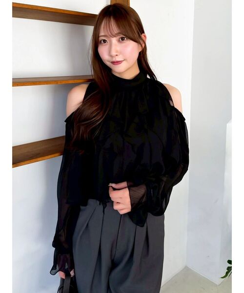 dazzlin オープンショルダーバルーントップス ピンク 新品 dazzlin（ダズリン） ブラウス シャツ オープンショルダーバルーン
