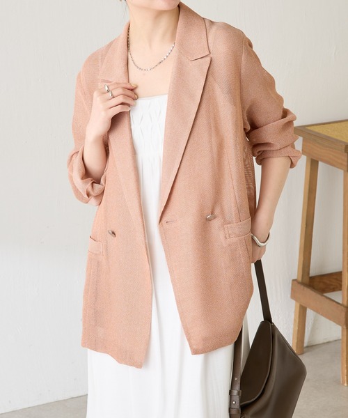 GALLARDAGALANTE ベージュテーラードメッシュジャケット26400円 COLLAGE GALLARDAGALANTE（コラージュ ガリャルダガランテ