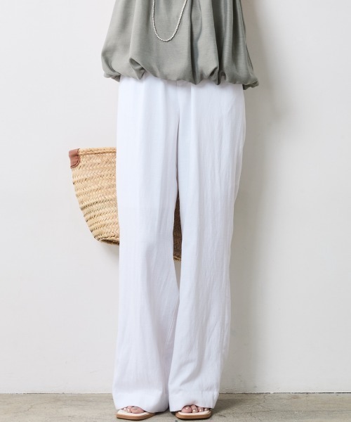 「CHIC STYLE」 イージーパンツ M ブラック レディース_画像6