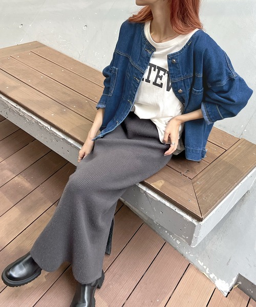 「Futier land」 デニムジャケット FREE インディゴブルー レディース_画像4