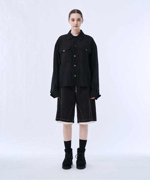シャツ Stripe sheer shirt / ストライプシアーシャツ メンズの画像