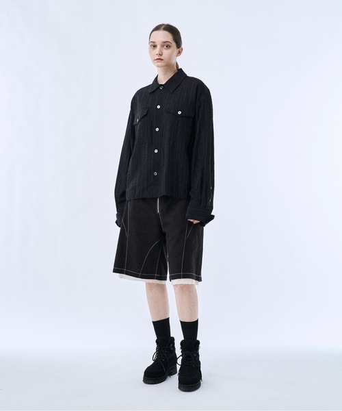シャツ Stripe sheer shirt / ストライプシアーシャツ メンズの画像