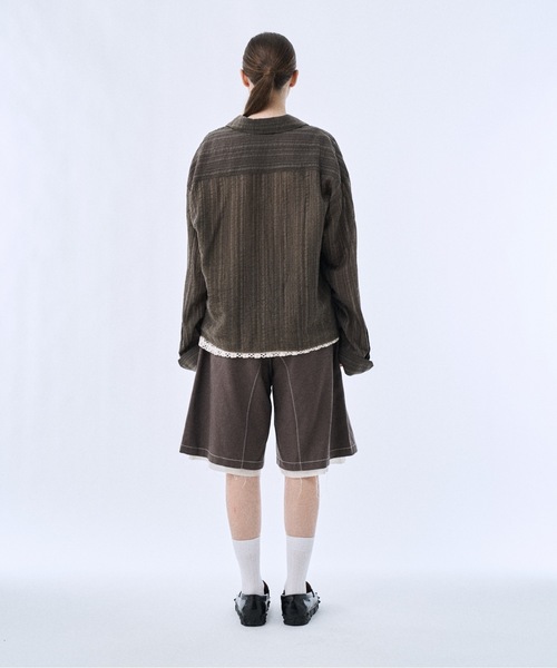 シャツ Stripe sheer shirt / ストライプシアーシャツ メンズの画像
