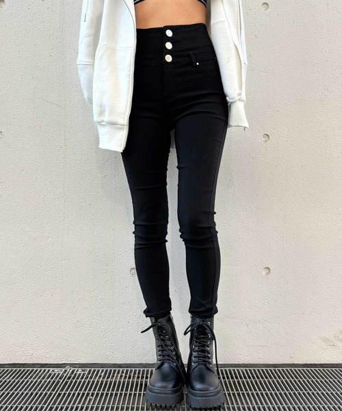 「ENVYM」 パンツ MEDIUM ブラック レディース_画像2