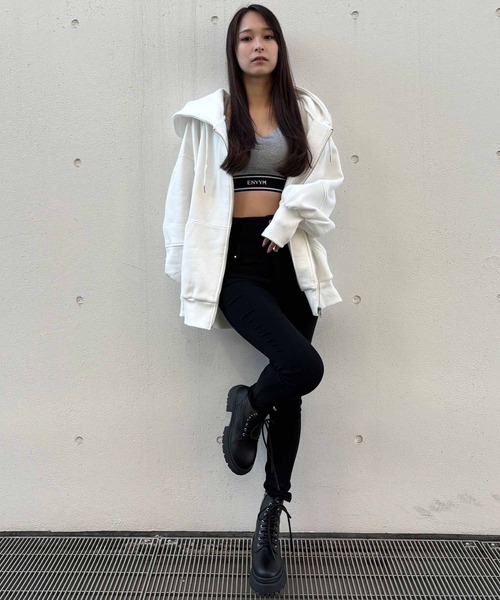 「ENVYM」 パンツ MEDIUM ブラック レディース_画像9