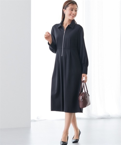 「7days Life Styling」 長袖ワンピース M ブラック レディース_画像5