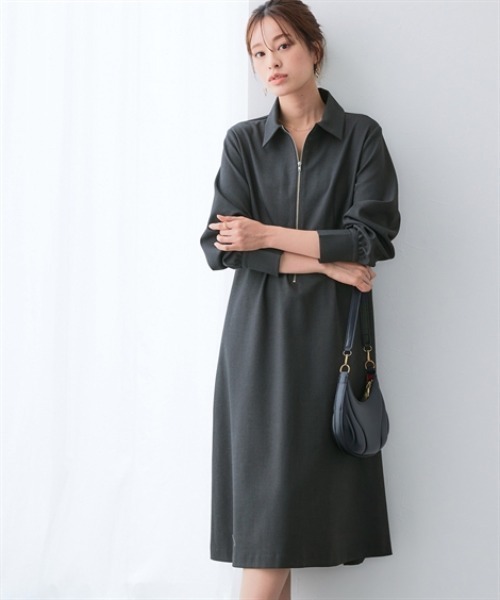 「7days Life Styling」 長袖ワンピース M ブラック レディース_画像8