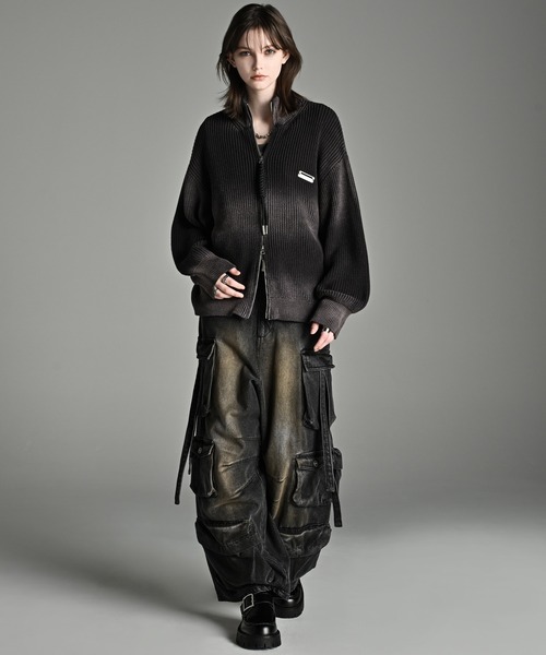 「ADRER」 ニットカーディガン S ブラック メンズ_画像3