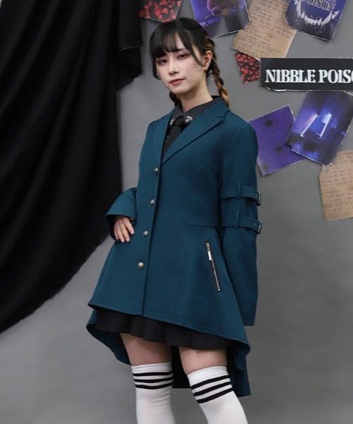 25ss チュールロングジャケット フィッシュテールロングジャケット（テーラードジャケット）｜NIBBLE