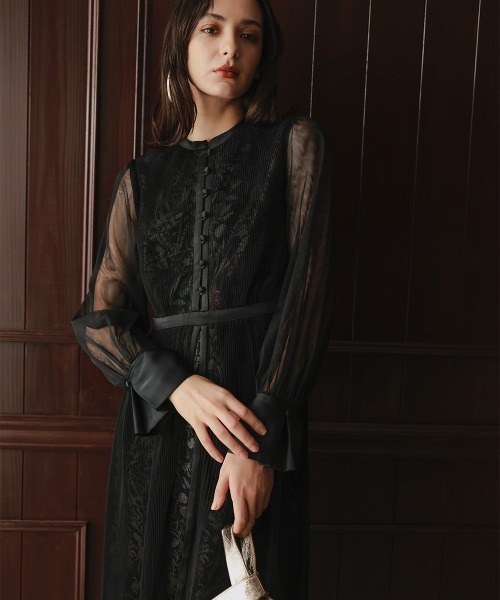 「Callarus」 長袖ワンピース L ブラック レディース_画像7