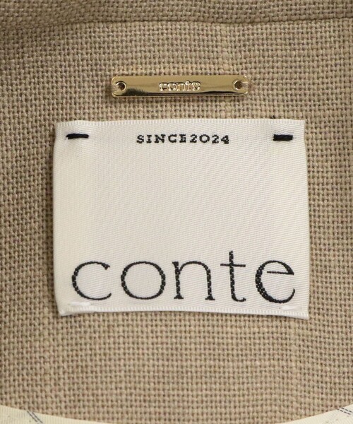 conte ジャケット ノーカラージャケット 「conte」アサライク ノー