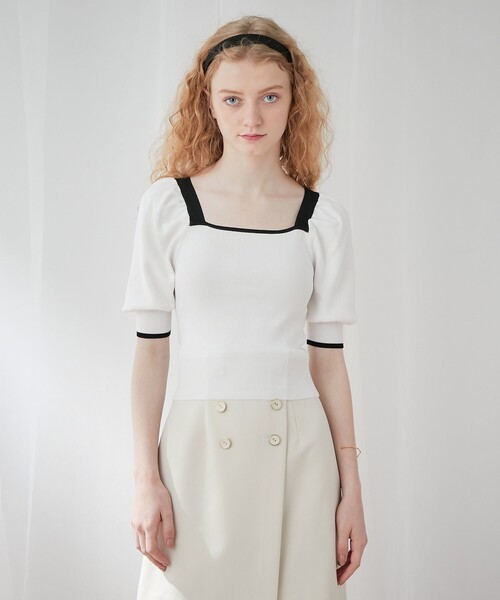 「DEICY」 7分袖ニット FREE ベージュ レディース_画像5