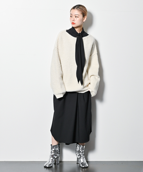 「CITYSHOP」 長袖ワンピース 36 ブラック レディース