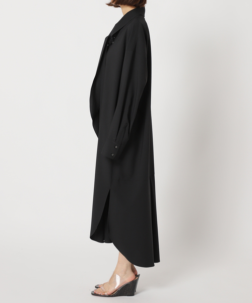 「CITYSHOP」 長袖ワンピース 36 ブラック レディース