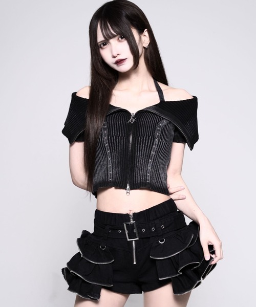 レフレム サイドZIPフリルショートパンツ REFLEM（レフレム） パンツ 「REFLEM/レフレム」サイドZIPフリル