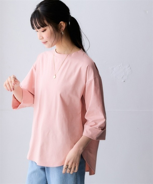 ニッセン（nissen） tシャツ 速乾 マルチドライ7分袖カットソー裾