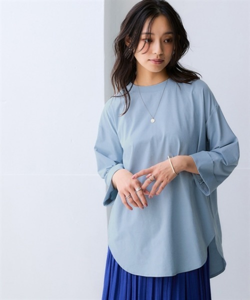 ニッセン（nissen） tシャツ 速乾 マルチドライ7分袖カットソー裾