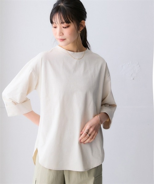 ニッセン（nissen） tシャツ 速乾 マルチドライ7分袖カットソー裾