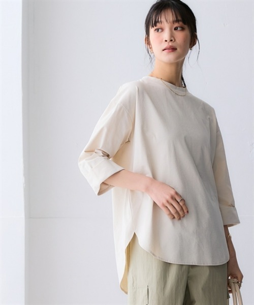 ニッセン（nissen） tシャツ 速乾 マルチドライ7分袖カットソー裾