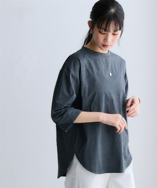 ニッセン（nissen） tシャツ 速乾 マルチドライ7分袖カットソー裾