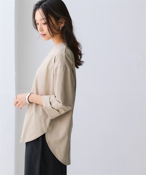 ★新品・センソユニコ・カットソー・チュニック・七分袖・25300円 ニッセン（nissen） tシャツ 速乾 マルチドライ7分袖カットソー裾