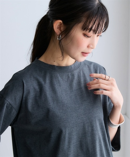 ニッセン（nissen） tシャツ 速乾 マルチドライ7分袖カットソー裾