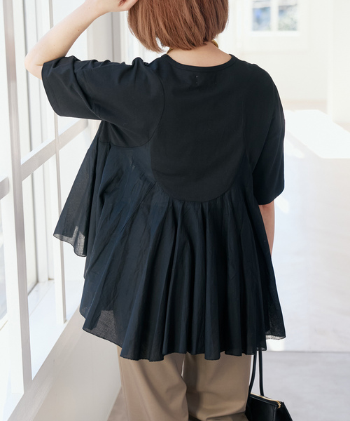 ⭐︎新品タグ付き⭐︎￼AAYUSHI アユーシ ぺプラムワッフルTシャツ Spick＆Span（スピック アンド スパン） tシャツ AAYUSHI / アユーシ