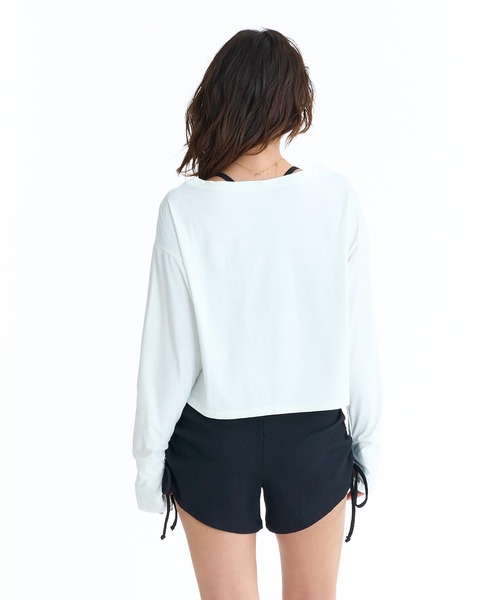 ROXY ラッシュガード 水着 ビキニ ホワイト/ブルー　新品未使用 ROXY（ロキシー） 水着 水着 3点セット ビキニ 長袖ラッシュガード