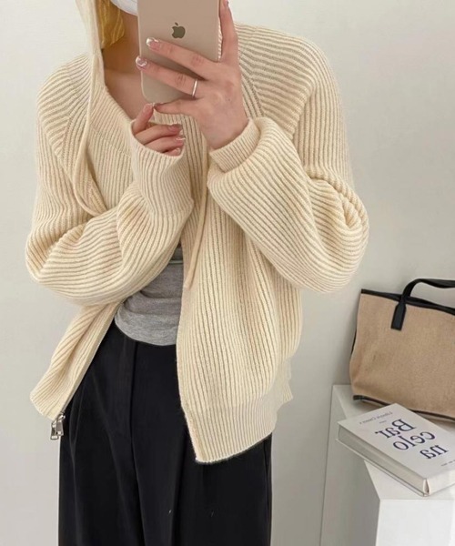 「HALEY PESCA」 ニットカーディガン FREE グレー レディース_画像4