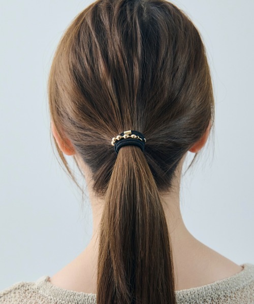 ヘアゴム No.288 GOLDY（ゴールディ） ヘアゴム メタル ボール × フック セット