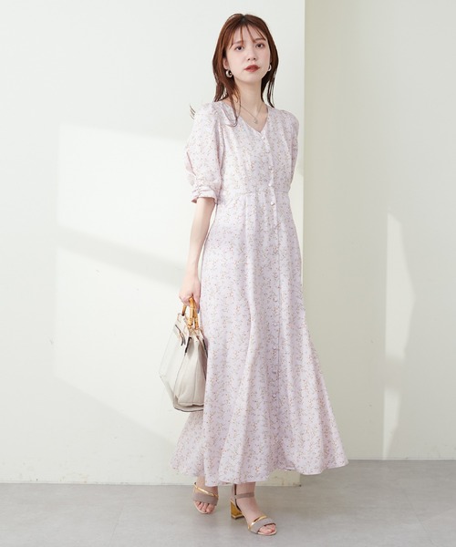 「natural couture」 半袖ワンピース FREE ネイビー レディース_画像7